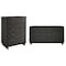 Manhattan Comfort Granville Dark Grey 5-Drawer Chest and 6-Drawer Double Dresser, Set of 2 GRAN065 - alternate 9